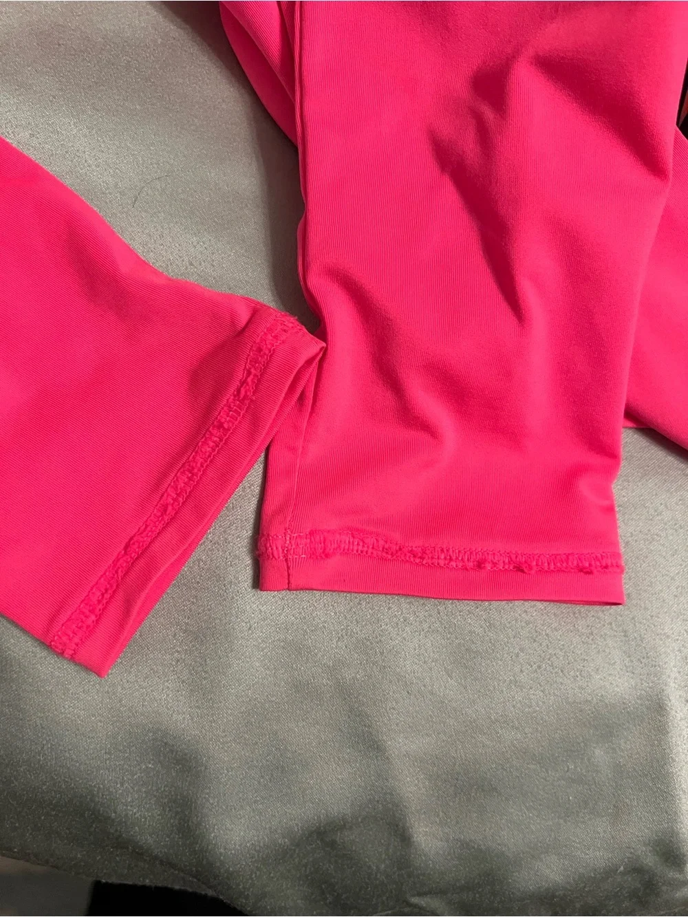 Lands' End Bright Pink Girls large 10/12 Swim Top and matching skort EUC